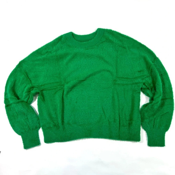 NWOT Aerie Flurry Crewneck Sweater Size Small Green - Picture 3 of 8